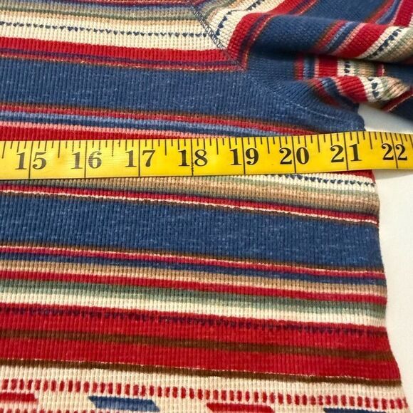 LRL Lauren Jeans Co. Vtg Southwest Dropped Waist Waffle Knit Dress Sz 1X - Picture 7 of 11